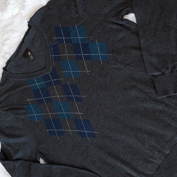 J.f. Ferrar sweater v neck pullover long sleeved men's size large - Picture 2 of 5